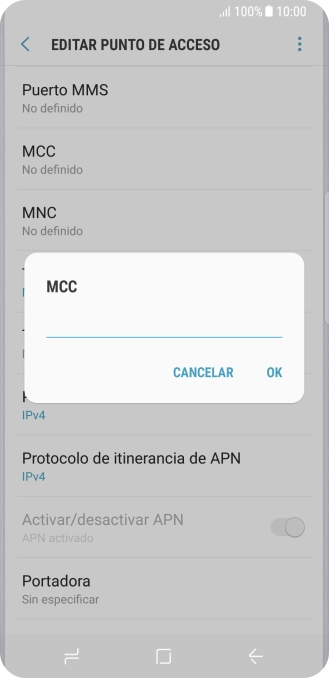 Introduce 214 y pulsa OK.