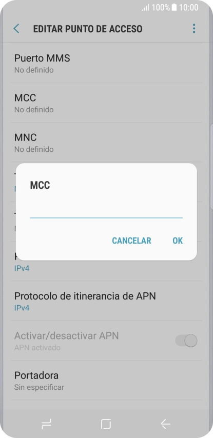 Introduce 214 y pulsa OK.