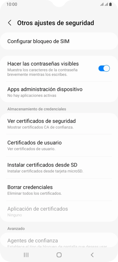 Pulsa Configurar bloqueo de SIM.