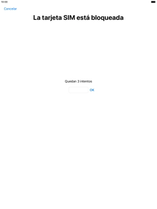 Si es necesario desbloquear la tarjeta SIM, introduce el código PIN y pulsa OK.