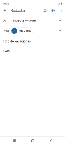 Pulsa el icono de anexos.