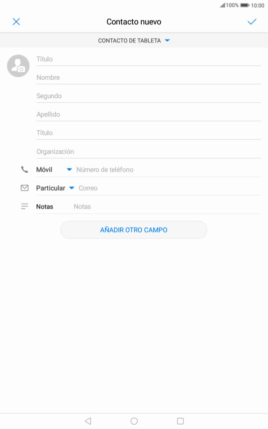 Pulsa Nombre e introduce el nombre deseado.