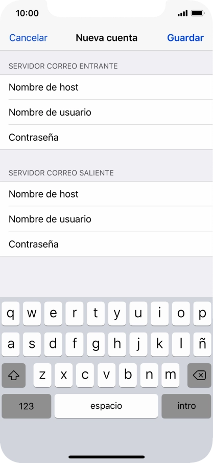 Pulsa Guardar. Ahora se ha configurado tu cuenta de correo electrónico. Si deseas seleccionar más ajustes del servidor de correo de entrada o de salida, continúa con los pasos siguientes.