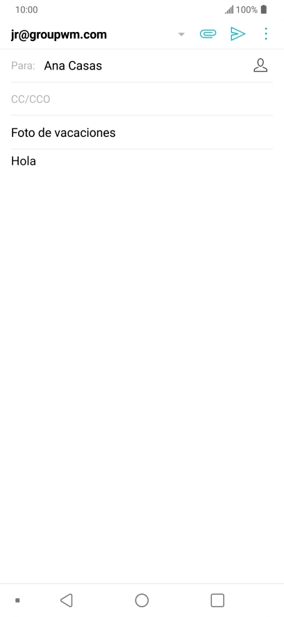 Pulsa el icono de anexos.