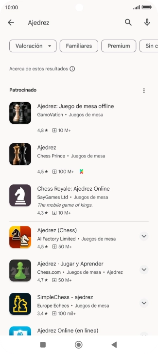 Pulsa la app deseada.