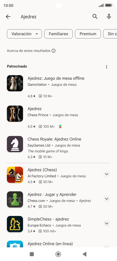 Pulsa la app deseada.