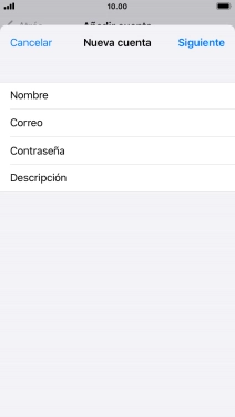 Pulsa Descripción e introduce el nombre de la cuenta de correo electrónico.