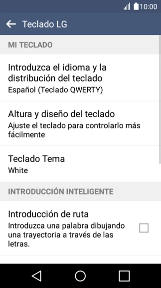 Pulsa Introduzca el idioma y la distribución del teclado.