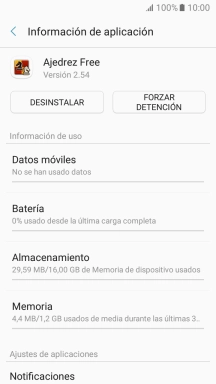 Pulsa Almacenamiento.