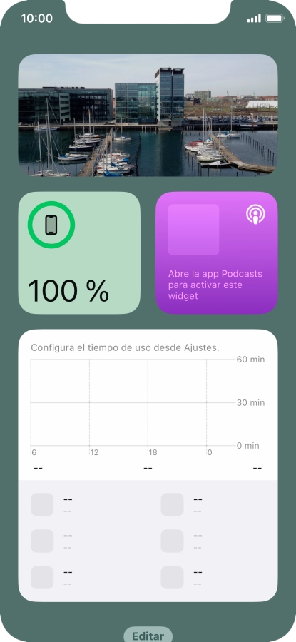 Desliza el dedo hacia arriba por la pantalla.