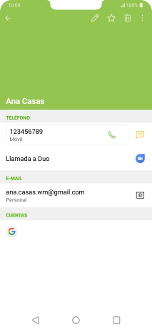 Pulsa el número de teléfono.
