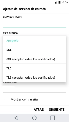 Pulsa Apagado para desactivar la función.