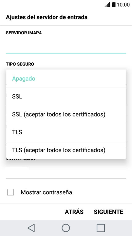 Pulsa Apagado para desactivar la función.