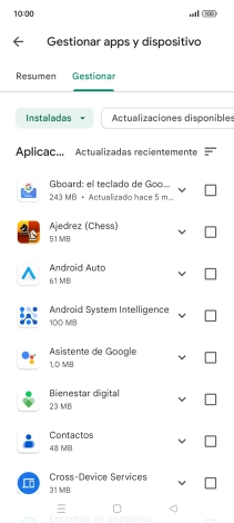 Pulsa la app deseada.