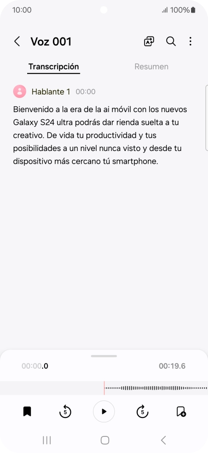 Si deseas ver un resumen del texto, pulsa Resumen.