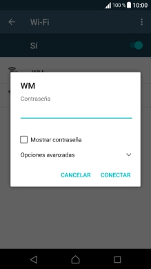 Introduce la contraseña de la red wifi y pulsa CONECTAR.