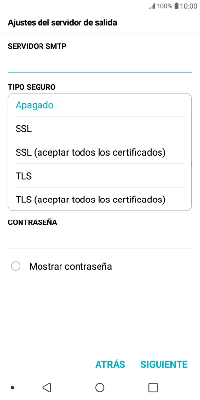 Pulsa Apagado para desactivar la función.