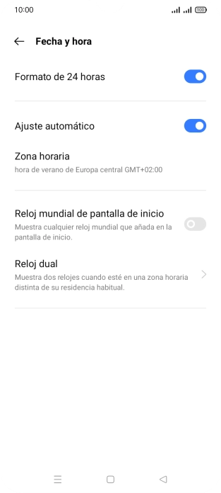Pulsa la tecla de inicio para terminar y regresar a la pantalla de inicio.