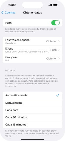 Pulsa el indicador junto a 