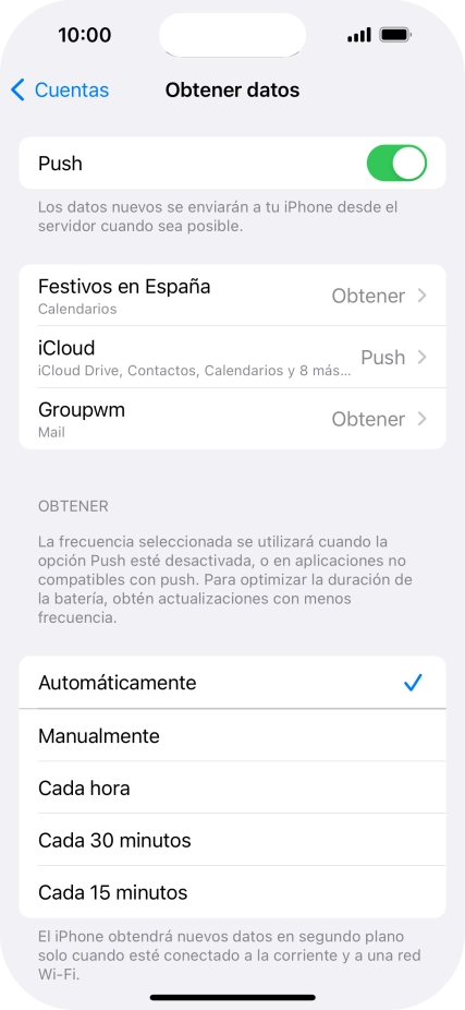 Pulsa el indicador junto a 