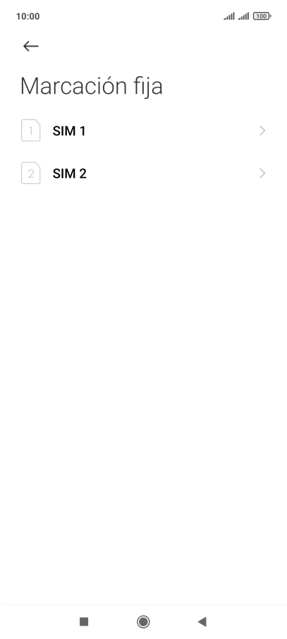 Pulsa la tarjeta SIM deseada.