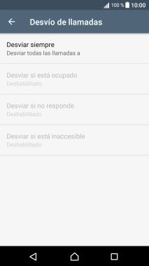 Pulsa el tipo de desvío deseado.