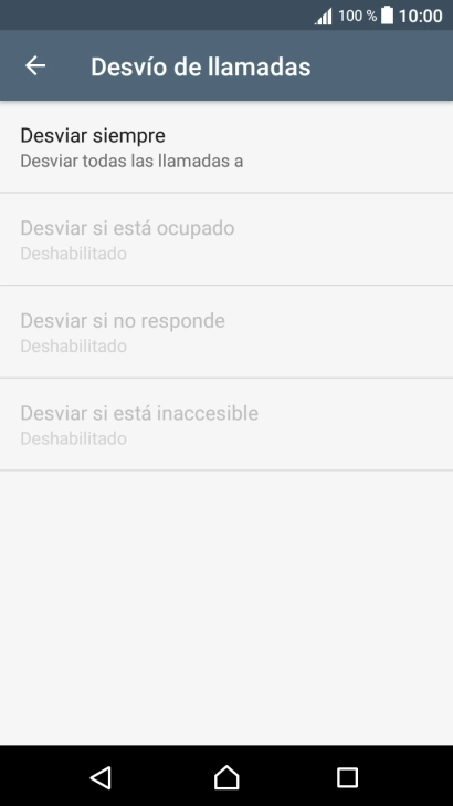 Pulsa el tipo de desvío deseado.
