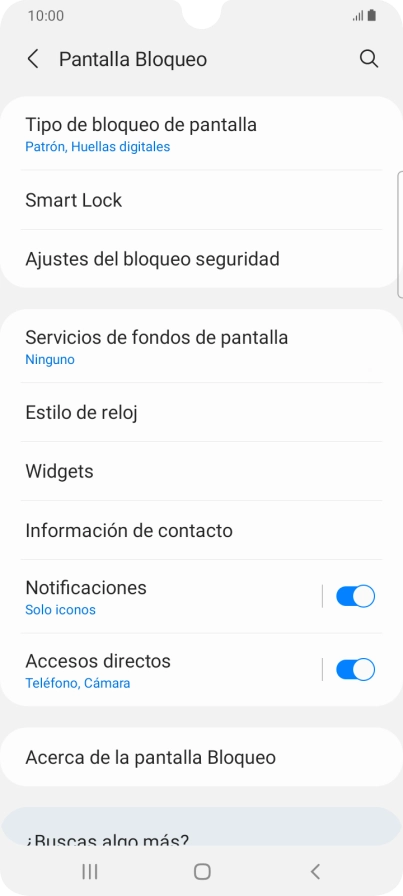Pulsa Tipo de bloqueo de pantalla e introduce el código de seguridad extra que has creado anteriormente.