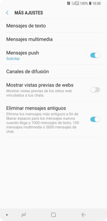 Pulsa Mensajes de texto.