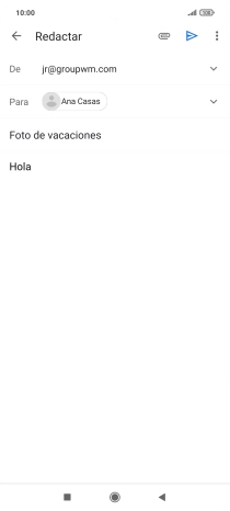 Pulsa el icono de anexos.