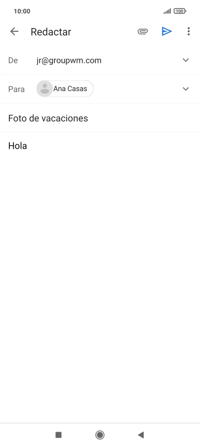 Pulsa el icono de anexos.
