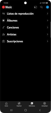Pulsa una categoría y desplázate al archivo de música deseado.