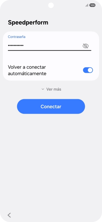 Introduce la contraseña de la red wifi y pulsa Conectar.