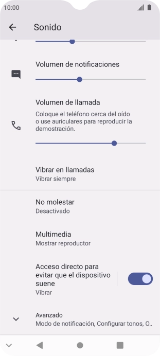 Pulsa Avanzado.