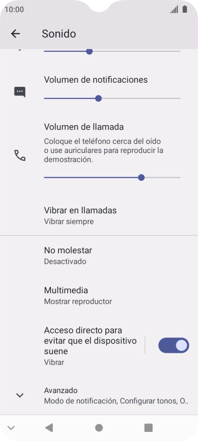 Pulsa Avanzado.