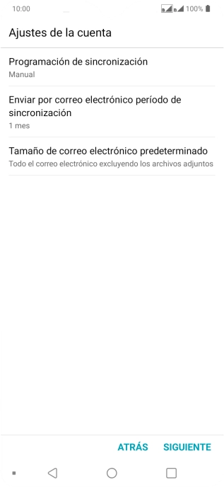 Pulsa Programación de sincronización.