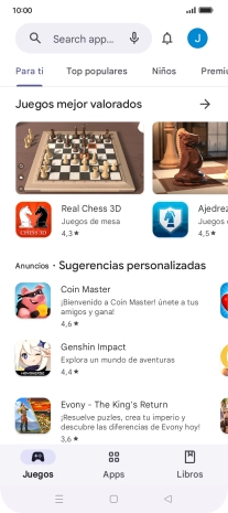 Pulsa en el campo de búsqueda.