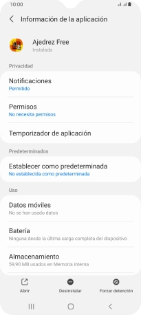 Pulsa Almacenamiento.