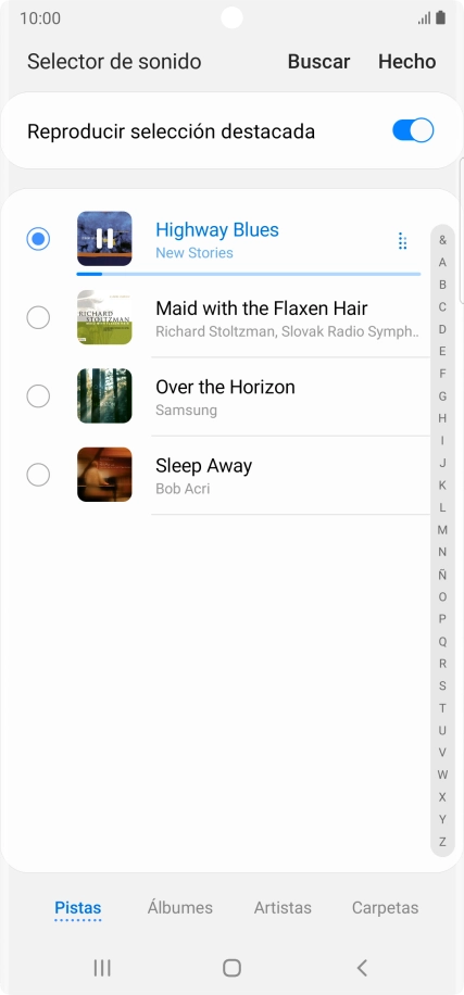 Al encontrar un timbre de llamada de tu gusto, pulsa Hecho.