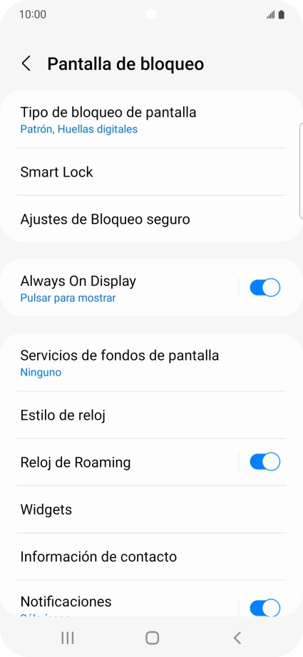 Pulsa Tipo de bloqueo de pantalla e introduce el código de seguridad extra que has creado anteriormente.