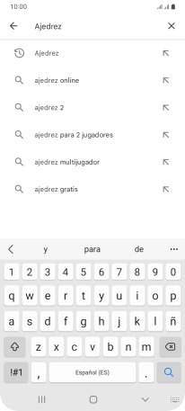 Introduce el nombre del tema o de la app y pulsa el icono de búsqueda.