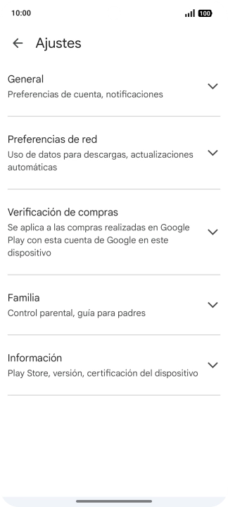 Pulsa Preferencias de red.