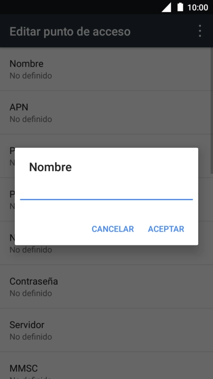 Introduce Vodafone Internet y pulsa ACEPTAR.