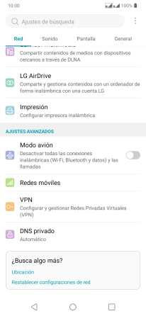 Pulsa Redes móviles.