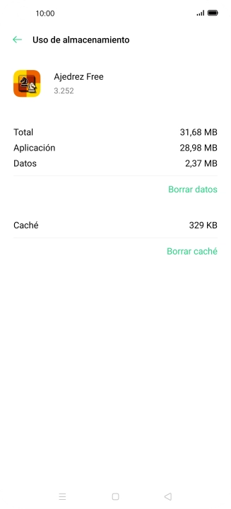 Pulsa Borrar caché.