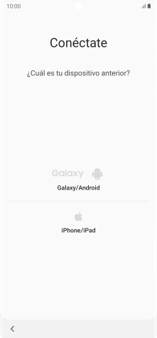 Pulsa el ajuste deseado y sigue las instrucciones de la pantalla para transferir el contenido del otro teléfono.