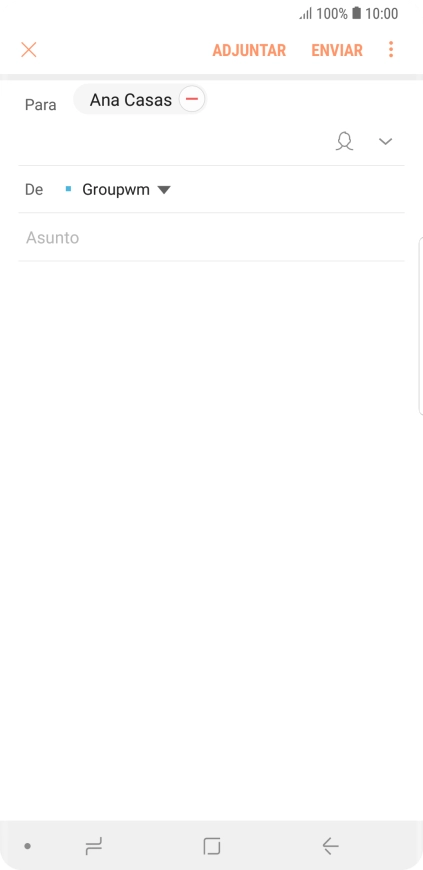 Pulsa Asunto e introduce el asunto deseado.