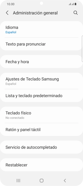 Pulsa Fecha y hora.
