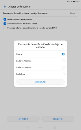 Pulsa el ajuste deseado.