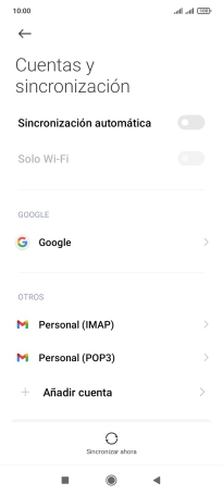 Si activas la función, pulsa Sincronizar ahora.